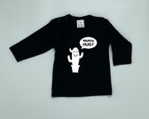 Shirt Wanna hug? - Zwart, 80