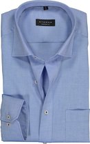 ETERNA comfort fit overhemd - fijn Oxford - blauw - Strijkvrij - Boordmaat: 48