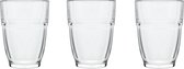 18x Stapelbare waterglazen/drinkglazen transparant 265 ml - Glazen - Drinkglas/waterglas/sapglas