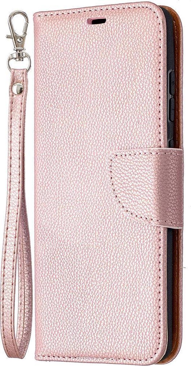 Mobigear Telefoonhoesje geschikt voor Samsung Galaxy S20 FE Hoesje | Mobigear Excellent Bookcase Portemonnee | Pasjeshouder voor 2 Pasjes | Telefoonhoesje voor Pinpas / OV Kaart / Rijbewijs - Roségoud