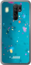 Xiaomi Redmi 9 Hoesje Transparant TPU Case - Confetti #ffffff