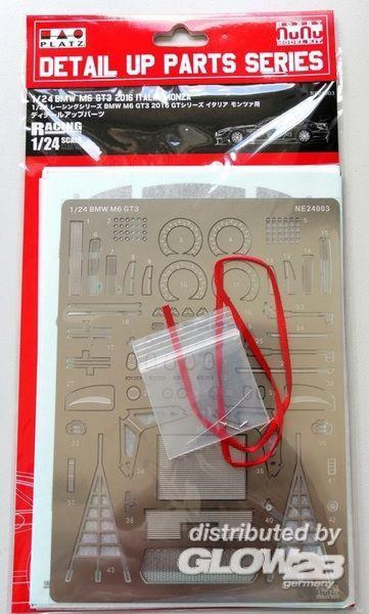 NUNU Modelbouwpakket Auto - 24003 BMW M6 GT3 - Grade Up Parts Accessoires set - 1:24 - Modelbouw