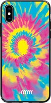 iPhone Xs Hoesje TPU Case - Psychedelic Tie Dye #ffffff