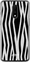OnePlus 7 Hoesje Transparant TPU Case - Zebra Print #ffffff