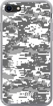 6F hoesje - geschikt voor iPhone 8 - Transparant TPU Case - Snow Camouflage #ffffff