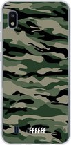 Samsung Galaxy A10 Hoesje Transparant TPU Case - Woodland Camouflage #ffffff