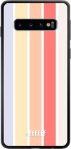 Samsung Galaxy S10 Hoesje TPU Case - Vertical Pastel Party #ffffff