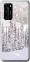 Huawei P40 Hoesje Transparant TPU Case - Snowy #ffffff