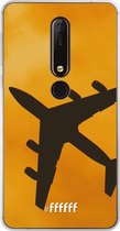 Nokia X6 (2018) Hoesje Transparant TPU Case - Aeroplane #ffffff