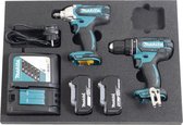 Makita - 18V - accu - 2-delige - combopack - DHP482 - DTW190 - 2x 5.0Ah - in softmodule klein