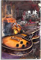 Schilderij Gibson Les Paul collage