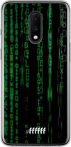 OnePlus 7 Hoesje Transparant TPU Case - Hacking The Matrix #ffffff