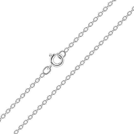 Fijne zilveren ketting | karabijn sluiting | 45 cm | 1.0mm | cable chain | ketting dames | Zilverana | sieraden vrouw | Sterling 925 Silver