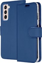 Samsung Galaxy S21 Hoesje Met Pasjeshouder - Accezz Wallet Softcase Bookcase - Donkerblauw
