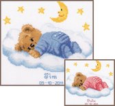 Vervaco Geboortebord Slapende beertjes borduren (pakket)  PN-0011815