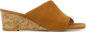 Mace Vrouwen Suède    Slippers /   - M1079 - Cognac - Maat 37