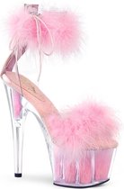 Pleaser Sandaal met enkelband, Paaldans schoenen -42 shoes- ADORE-724F Paaldans schoenen Roze/Wit