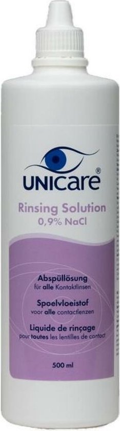 Unicare Lenzenvloeistof Rinsing Solution 0,9% NaCI 500 ml