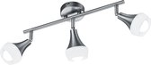 LED Plafondspot - Trinon Trompo - E14 Fitting - 3-lichts - Rechthoek - Mat Nikkel - Aluminium