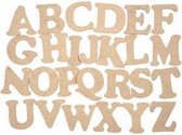 Houten letters, A-Z, 4 cm, 2,5 mm, mdf, 26 stuk