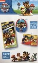 Paw Patrol zomer kado set - Strandlaken (70x140 cm) + zwemboxer maat 104 (4 jaar) + cap + GRATIS tas - rood