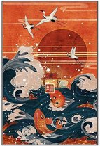 Japanese Landscape Poster - 15x20cm Canvas - Multi-color