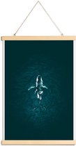 JUNIQE - Posterhanger Humpback Breach -40x60 /Turkoois