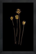 JUNIQE - Poster met houten lijst Palm Silhouettes gouden -20x30 /Goud