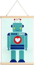 JUNIQE - Posterhanger Robot with a Heart -20x30 /Kleurrijk