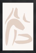 JUNIQE - Poster met houten lijst Into Dust -13x18 /Ivoor & Wit