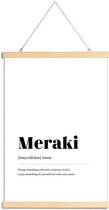 JUNIQE - Posterhanger Meraki -40x60 /Wit & Zwart