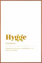 JUNIQE - Poster met kunststof lijst Hygge gouden -30x45 /Goud & Wit