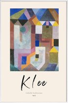 JUNIQE - Poster in kunststof lijst Klee - Colorful Architecture -13x18