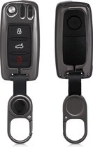 kwmobile autosleutelhoes voor VW Skoda Seat 3-knops autosleutel - hardcover beschermhoes - design - zwart