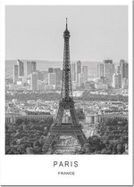 World Cities Poster Paris - 60x80cm Canvas - Multi-color