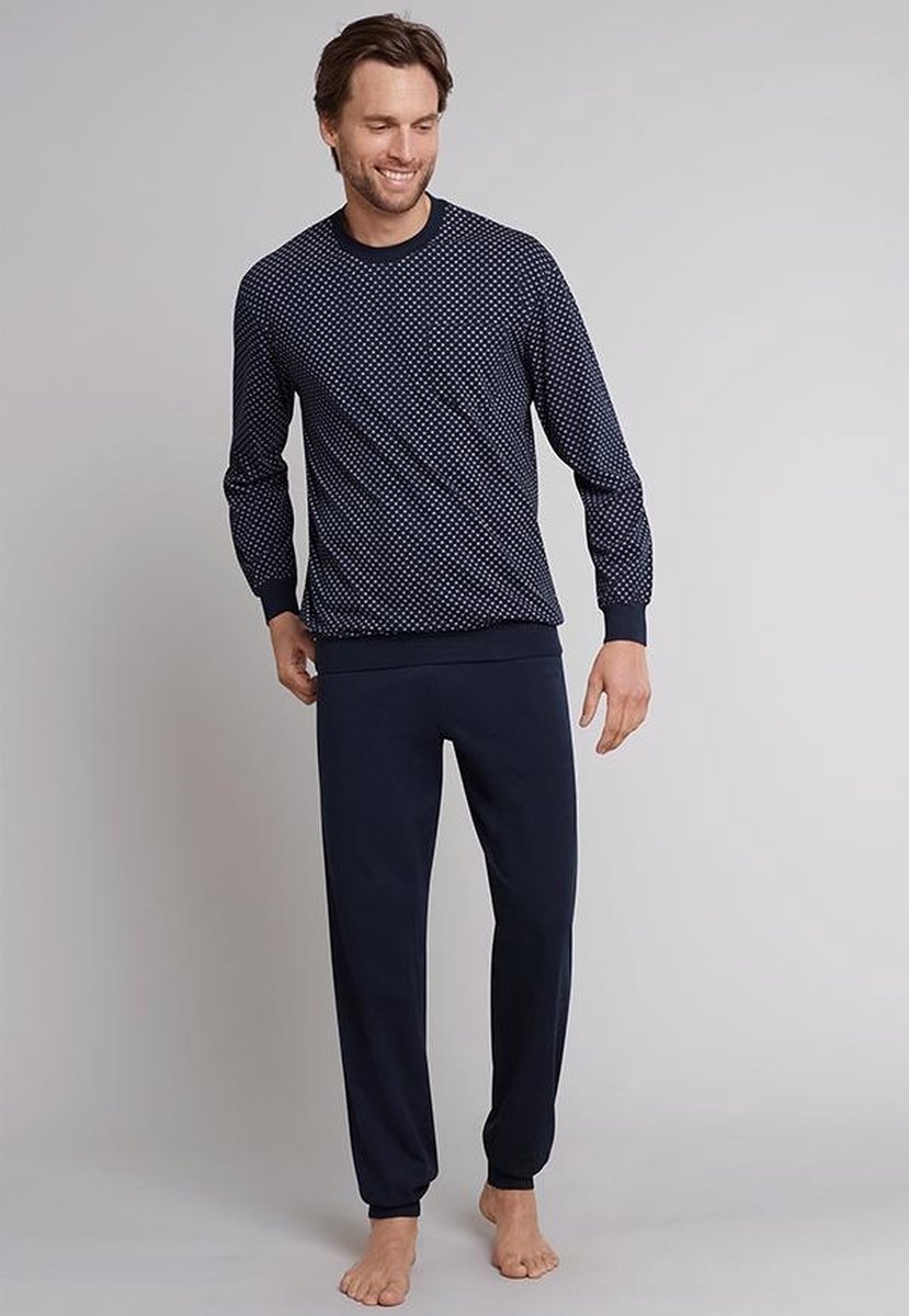 Schiesser Heren Pyjama - Donkerblauw - Maat L