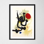 Joan Miro Modern Surrealism Poster 4 - 13x18cm Canvas - Multi-color