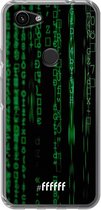 6F hoesje - geschikt voor Google Pixel 3a -  Transparant TPU Case - Hacking The Matrix #ffffff