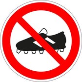 Verboden voetbalschoenen te dragen sticker 400 mm