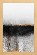 JUNIQE - Poster in houten lijst Soot and Gold -60x90 /Grijs & Wit