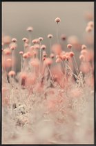 JUNIQE - Poster met kunststof lijst Pink Angel -13x18 /Bruin & Oranje