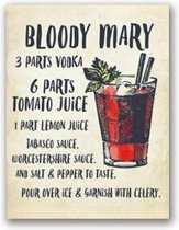 Cocktails Poster Bloody Mary - 15x20cm Canvas - Multi-color
