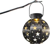 LED Hanglamp met Zonne-energie - Igna Uki - 0.16W - Warm Wit 3000K - Mat Zwart - Kunststof