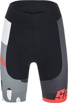 Santini Fietsbroek zonder bretels Dames Grijs Koraal - Maui Sleek Tri Shorts - Img Long Distance Padding. - 2XL