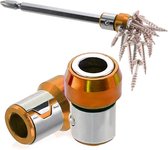 Volledig metalen schroevendraaier kop plus magneet (oranje)