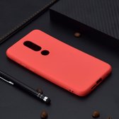 Voor Nokia 5.1 Plus Candy Color TPU Case (rood)