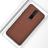 Voor Xiaomi Redmi K30 schokbestendige stoffen beschermhoes (bruin)