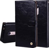 Voor Geschikt voor Xiaomi Redmi 5 Plus Oil Wax Texture Horizontal Flip Leather Case met houder & kaartsleuven & portemonnee (zwart)