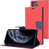Voor iPhone 11 Pro Max MERCURY GOOSPERY FANCY DAGBOEK Horizontale flip lederen tas met houder & kaartsleuven en portemonnee (rood)