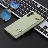 Voor Galaxy Note10 schokbestendige effen TPU-case met polsband (erwtgroen)
